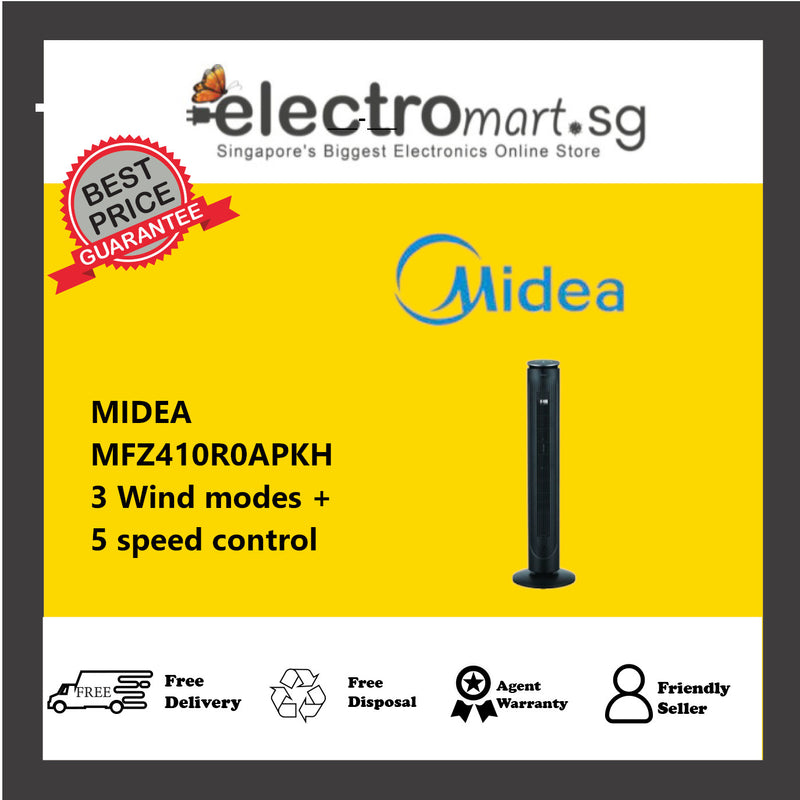 MIDEA MFZ410R0APKH  Tower Fan 3 Wind modes + 5 speed control