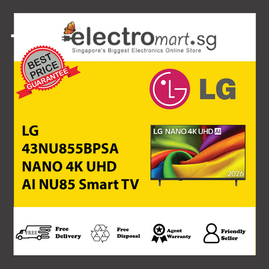 LG 43NU855BPSA NANO 4K UHD AI NU85 Smart TV 43inch