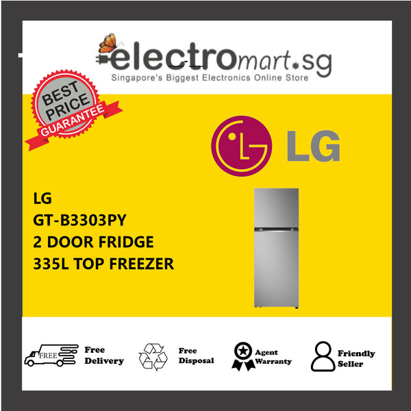 LG GT-B3303PY 2 DOOR FRIDGE 335L TOP FREEZER