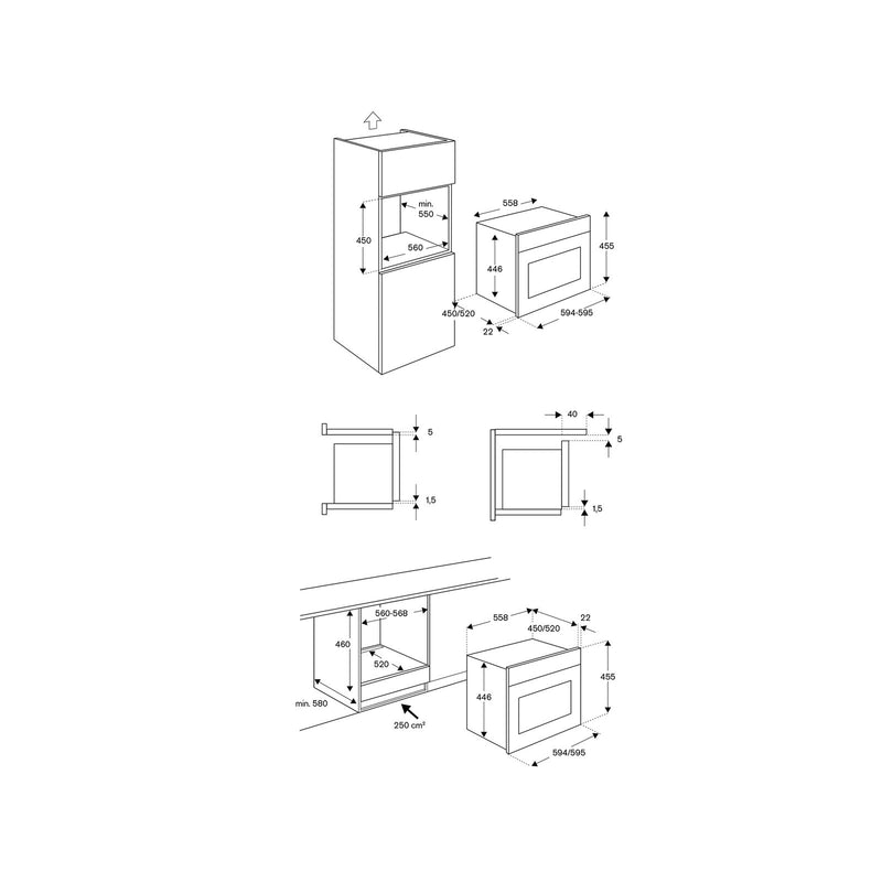 Bertazzoni F457PROVTN compact built-in steam oven 60 cm carbon