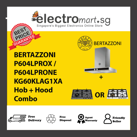 BERTAZZONI P604LPROX / P604LPRONE KG60KLAG1XA Hob + Hood Combo