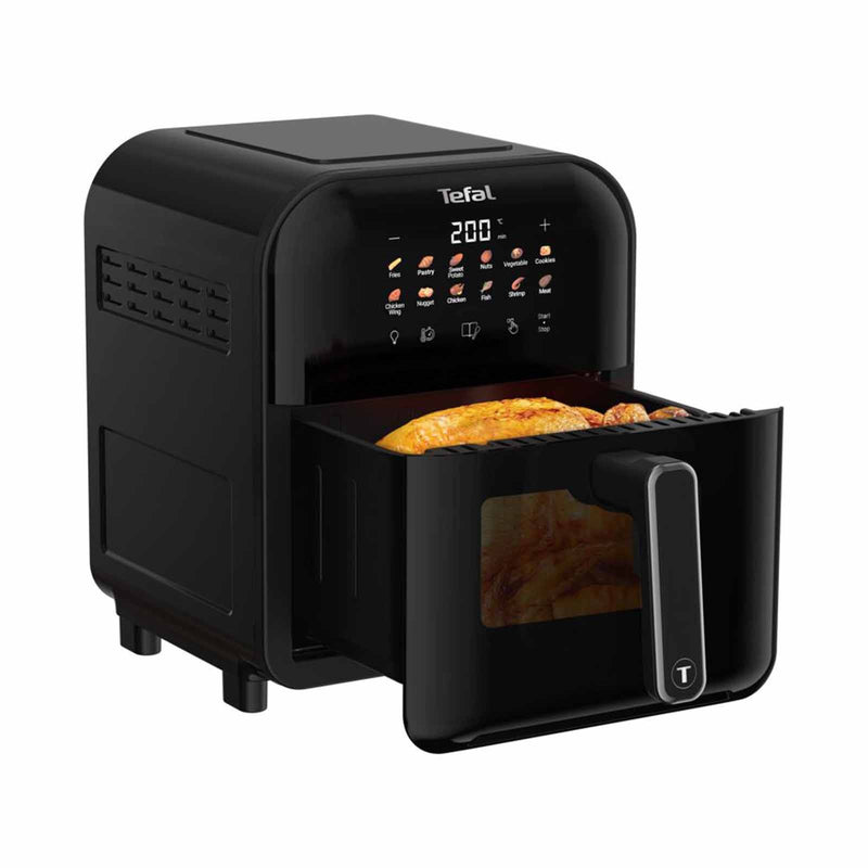 TEFAL EY8218 Far-Infrared Vision Digital Air Fryer with Window - Black