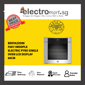 Bertazzoni F6011MODPLX MODERN SERIES 60CM ELECTRIC PYRO SINGLE OVEN WITH LCD DISPLAY