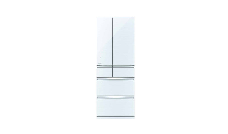 Mitsubishi 588L 6 Door Fridge - Glass White