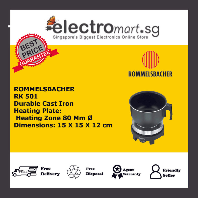 ROMMELSBACHER RK501SUCB PORTABLE ELECTRIC HOT-PLATE