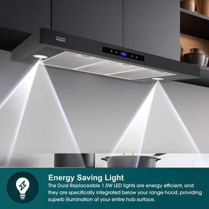 EUROPACE ECH5503EBK Slimline Hood 90cm