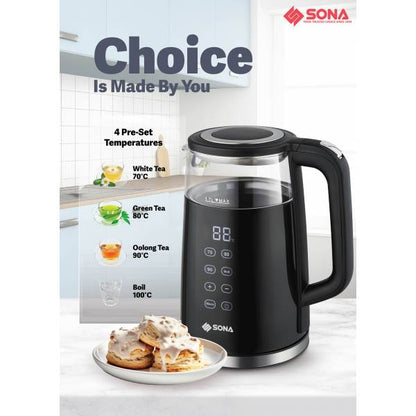 SONA SGK 5046 Digital Double Layer Glass Kettle 1.7L