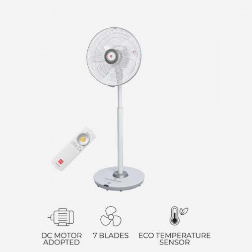KDK HN35S White 7 Blades Stand Fan with Remote Control (14 Inch)