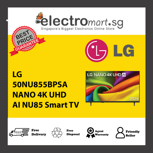 LG 50NU855BPSA NANO 4K UHD AI NU85 Smart TV 50inch