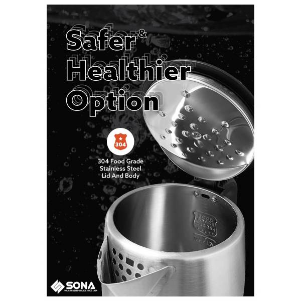 SONA SCK 5205 Electric Stainless Steel Kettle 1.7L