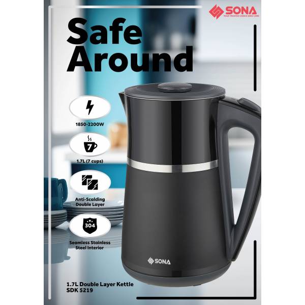 SONA SDK 5219 Double Layer Kettle 1.7L