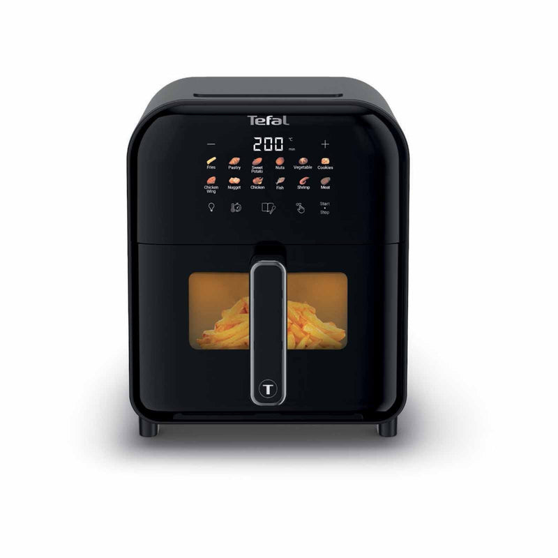 TEFAL EY8218 Far-Infrared Vision Digital Air Fryer with Window - Black