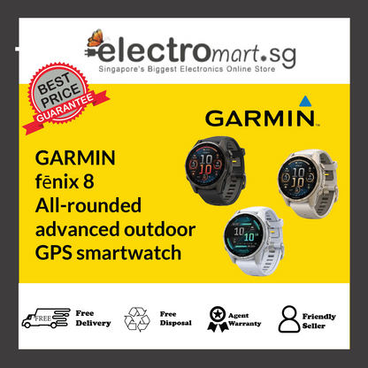GARMIN fēnix 8 All-rounded advanced outdoor GPS smartwatch (43mm)