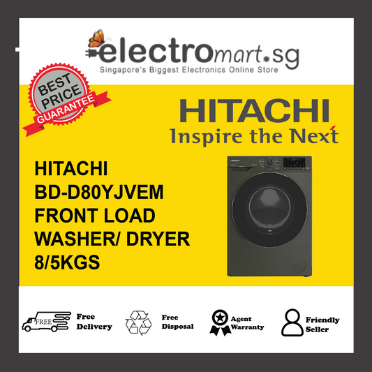 HITACHI BD-D80YJVEM Front Loading Washer Dryer 8/5kg