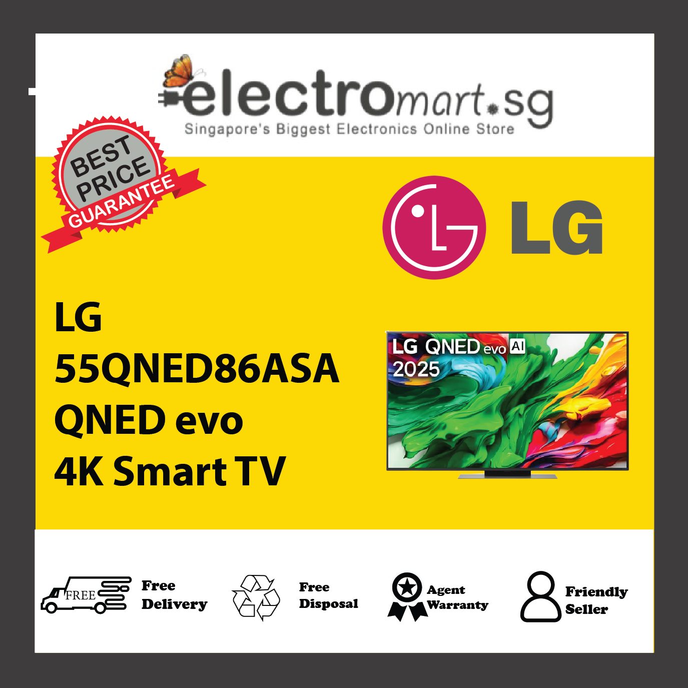 LG 55QNED86ASA QNED evo 4K Smart TV 55inch