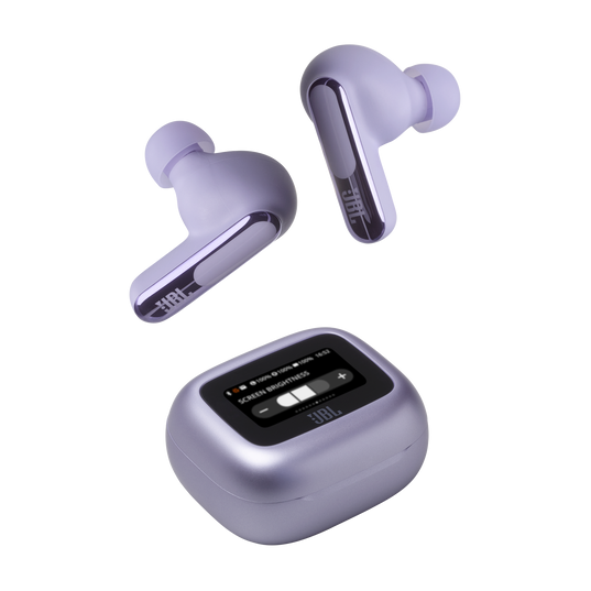 JBL Live Beam 3 True wireless noise-cancelling earbuds with stick-closed design and Smart Charging Case