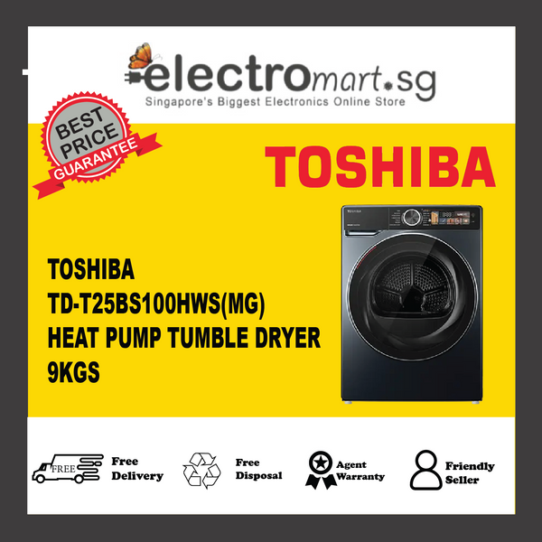 TOSHIBA TD-T25BS100HWS(MG)  HEAT-PUMP DRYER, 9KG