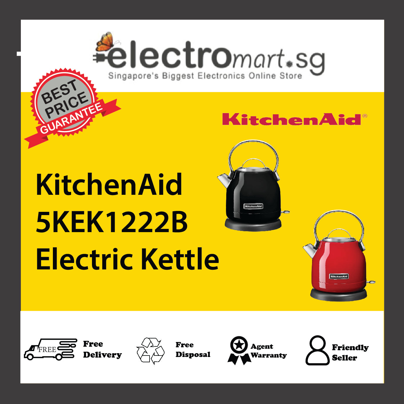 KitchenAid 5KEK1222B Electric Kettle 1.25L