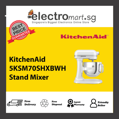 KitchenAid 5KSM70SHXBWH Artisan 6.6 L Bowl-Lift Stand Mixer