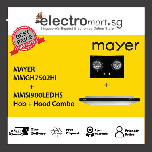 Mayer MMGH7502HI  + MMSI900LEDHS Hob + Hood Combo