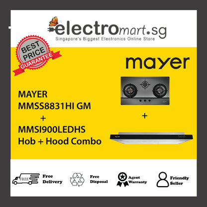 Mayer MMSS8831HI GM  + MMSI900LEDHS Hob + Hood Combo