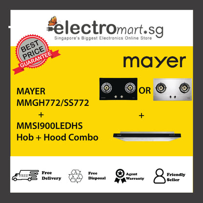 Mayer MMGH772/SS772 + MMSI900LEDHS Hob + Hood Combo