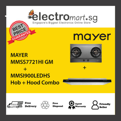 Mayer MMSS7721HI  + MMSI900LEDHS  Hob + Hood Combo