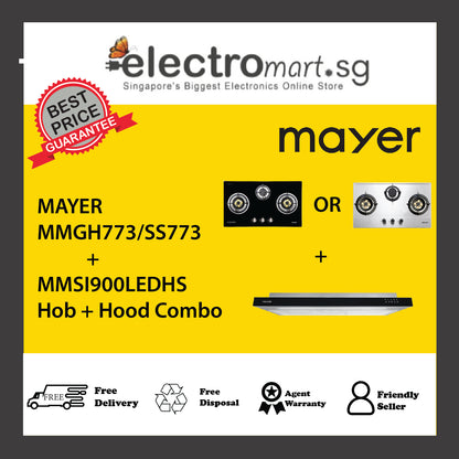 Mayer MMGH773/SS773 + MMSI900LEDHS Hob + Hood Combo