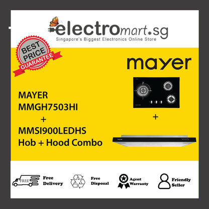 Mayer MMGH7503HI  + MMSI900LEDHS Hob + Hood Combo