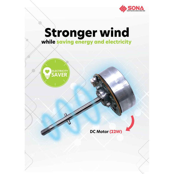 SONA STC 1319DC 8IN REMOTE HIGH VELOCITY FAN