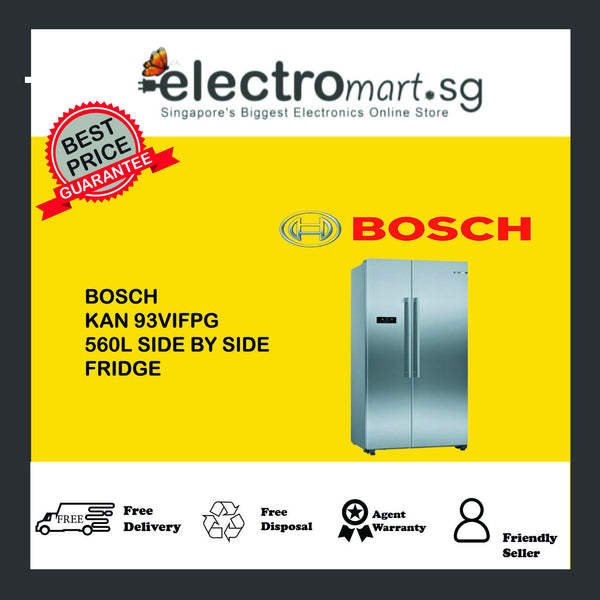 BOSCH 560L SIDE BY SIDE FRIDGE KAN93VIFPG