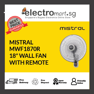 Mistral MWF1870R 18" Wall Fan with Remote Control