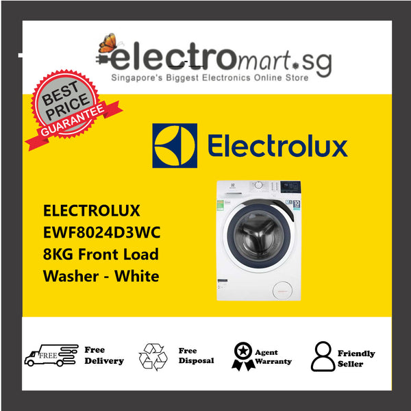 ELECTROLUX EWF8024D3WC 8KG Front Load Washer - White