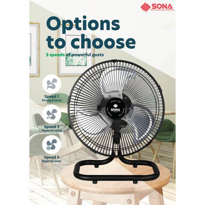 SONA SPO 600 Electric Power Desk Fan 10”