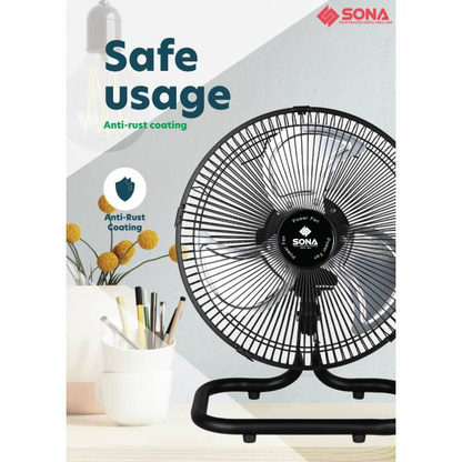 SONA SPO 600 Electric Power Desk Fan 10”