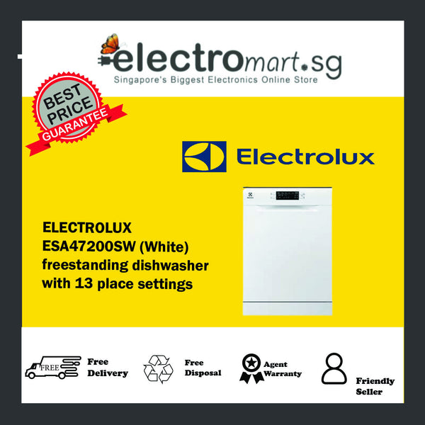 ELECTROLUX ESA47200SW (White) freestanding dishwasher  with 13 place settings