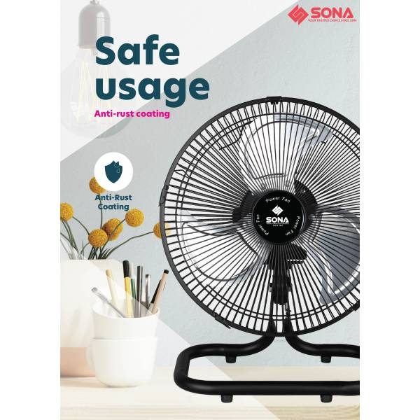 SONA SPO 602 Electric Power Desk Fan 12”