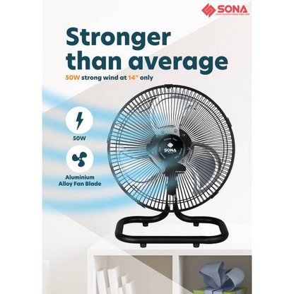 SONA SPO 604 Electric Power Desk Fan 14”
