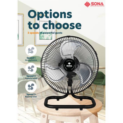 SONA SPO 604 Electric Power Desk Fan 14”