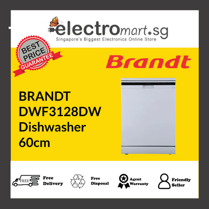 BRANDT DWF3128DW Dishwasher 60cm