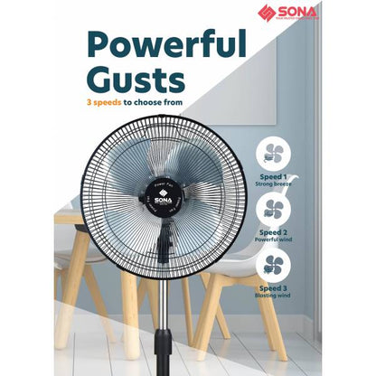 SONA SSO 6062N Power Stand Fan 12”