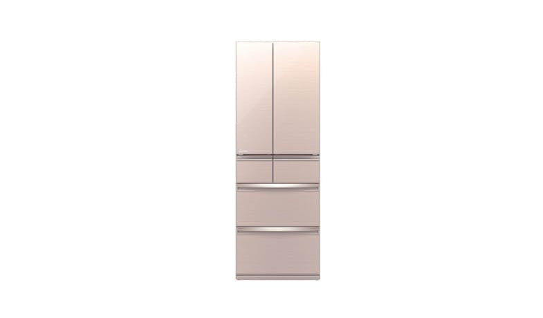 Mitsubishi MR-WX52G-F-P 507L 6 Door Fridge - Glass Beige