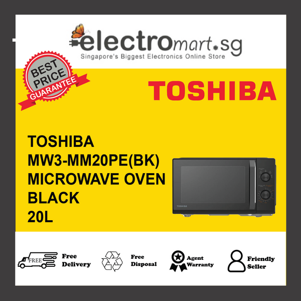 TOSHIBA MW3-MM20PE(BK) Microwave Oven 20L - Black