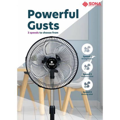 SONA SSO 6510 Power Stand Fan 10"