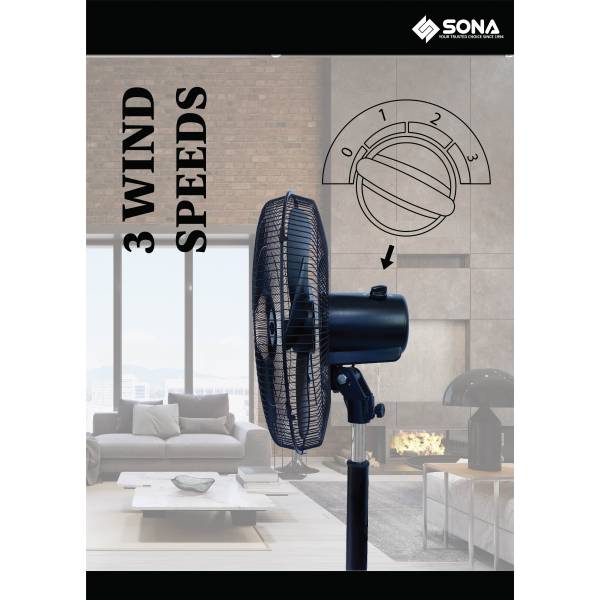 SONA SSO 6068P Power Stand Fan 20”