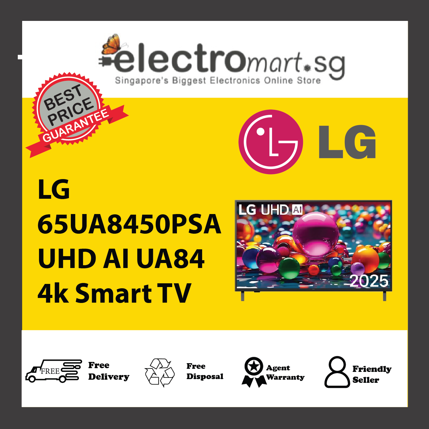 LG 65UA8450PSA UHD AI UA84 4k Smart TV 65inch