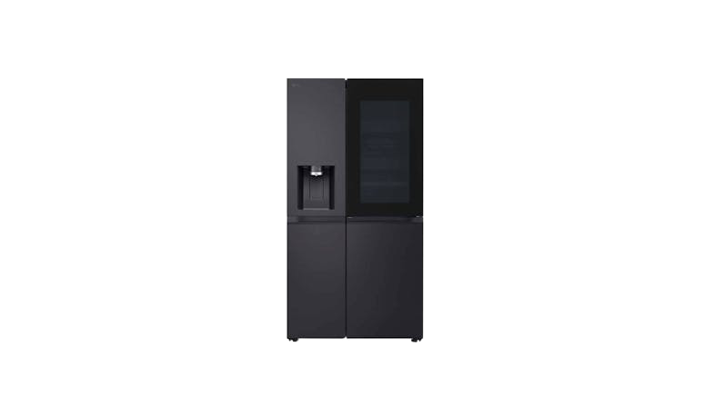 LG GS-L6104EV SIDE BY SIDE FRIDGE, BLACK STEEL- 628L