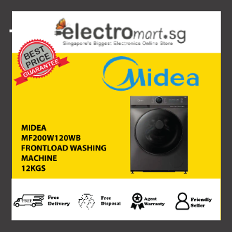 MIDEA MF200W120WB Inverter Front Load Washing Machine,12KGS