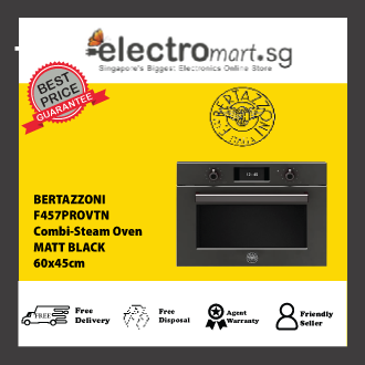 Bertazzoni F457PROVTN compact built-in steam oven 60 cm carbon