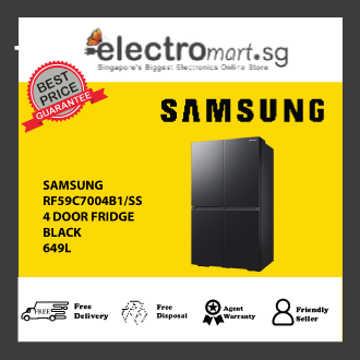 Samsung RF59C7004B1/SS 649L 4-Door Fridge - Black